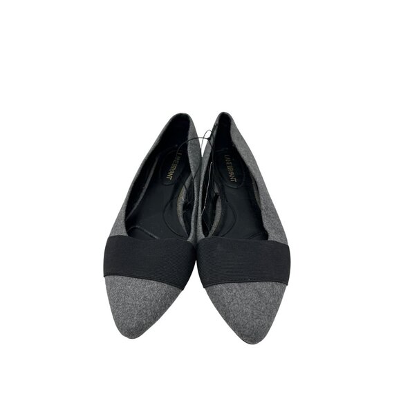Lane Bryant Womens Gray & Black Pointed Toe Flats Size 8W - Picture 5 of 11